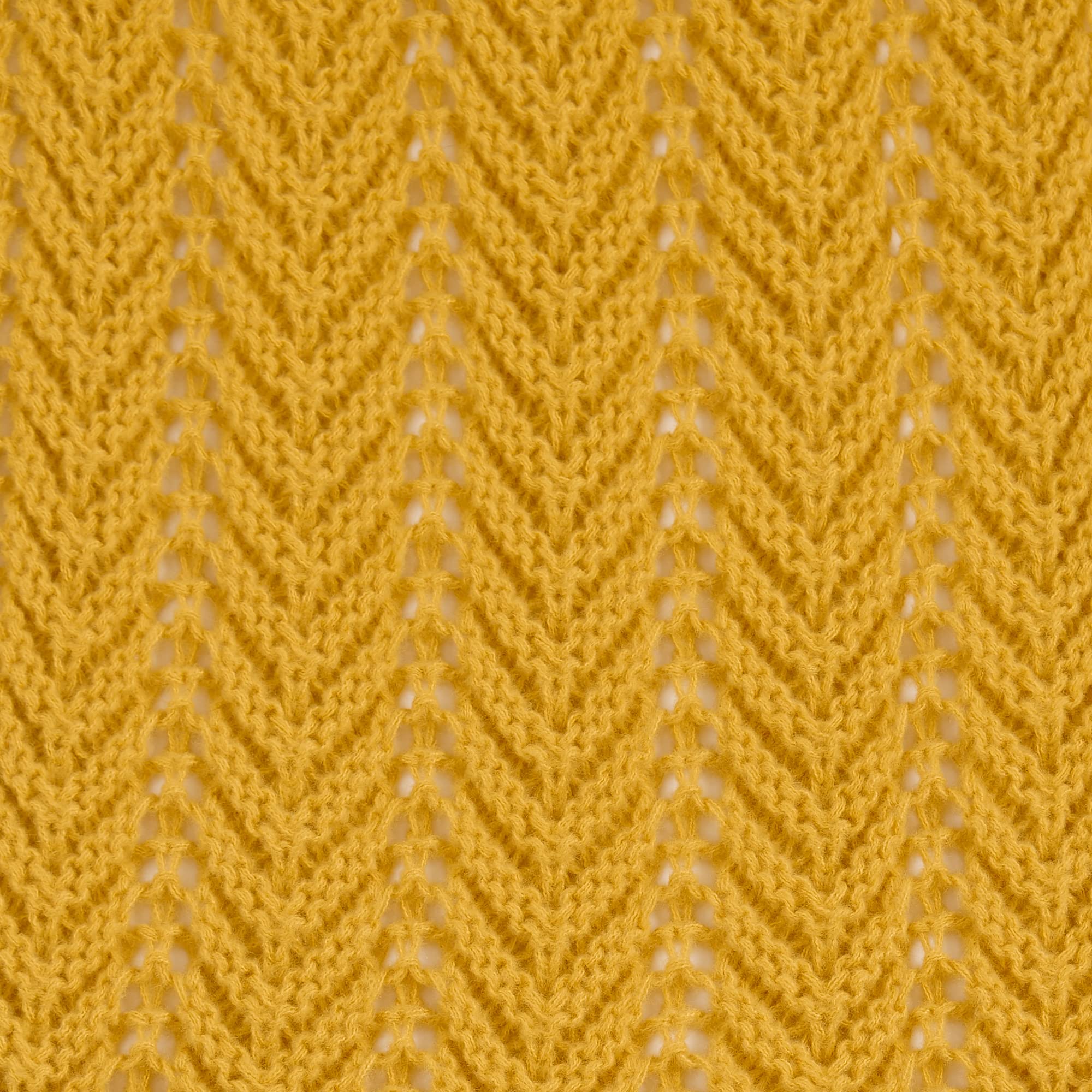 CHEVRON KNIT SCARF - MUSTARD YELLOW