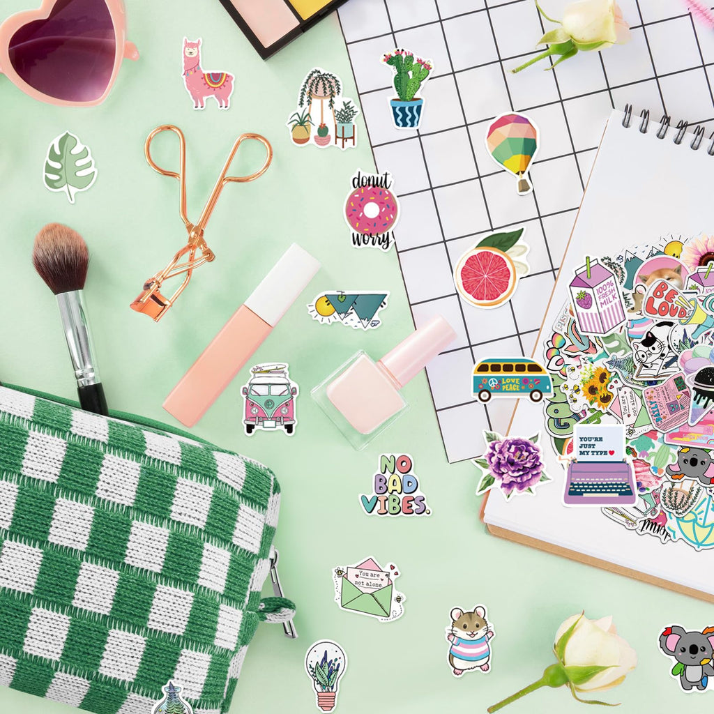 58 Pcs Checkered Makeup Bag Set Preppy Aesthetic Portable Cosmetic Bag Travel Makeup Pouch 7 Pcs Heishi Surfer Bracelets with 50