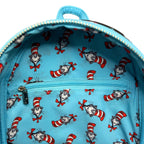 Loungefly Dr Seuss Cat in the Hat AOP Double Strap Shoulder Bag Purse