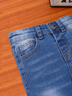 Kotty Girls Regular Fit Solid Jeans True Blue