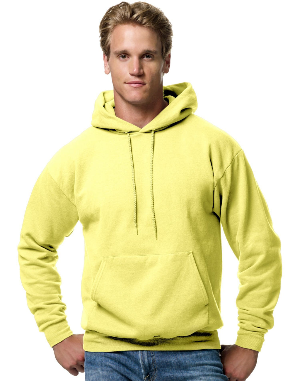 Unisex Ecosmart 5050 Pullover Hooded Sweatshirt - WHITE - S(D0102H7D7FT)