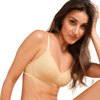 Enamor Womens Cotton Non-Padded Non Wired Full-Coverage Every Day Bra (Beige, 38 C)
