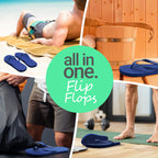 Shower Shoez Men's Non-Slip Shower Gym Pool Dorm Water Sandals Flip Flops (Blue, numeric_12)