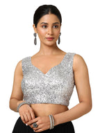 Soch Women Georgette Embellished Sleeveless Regular Fit Blouse