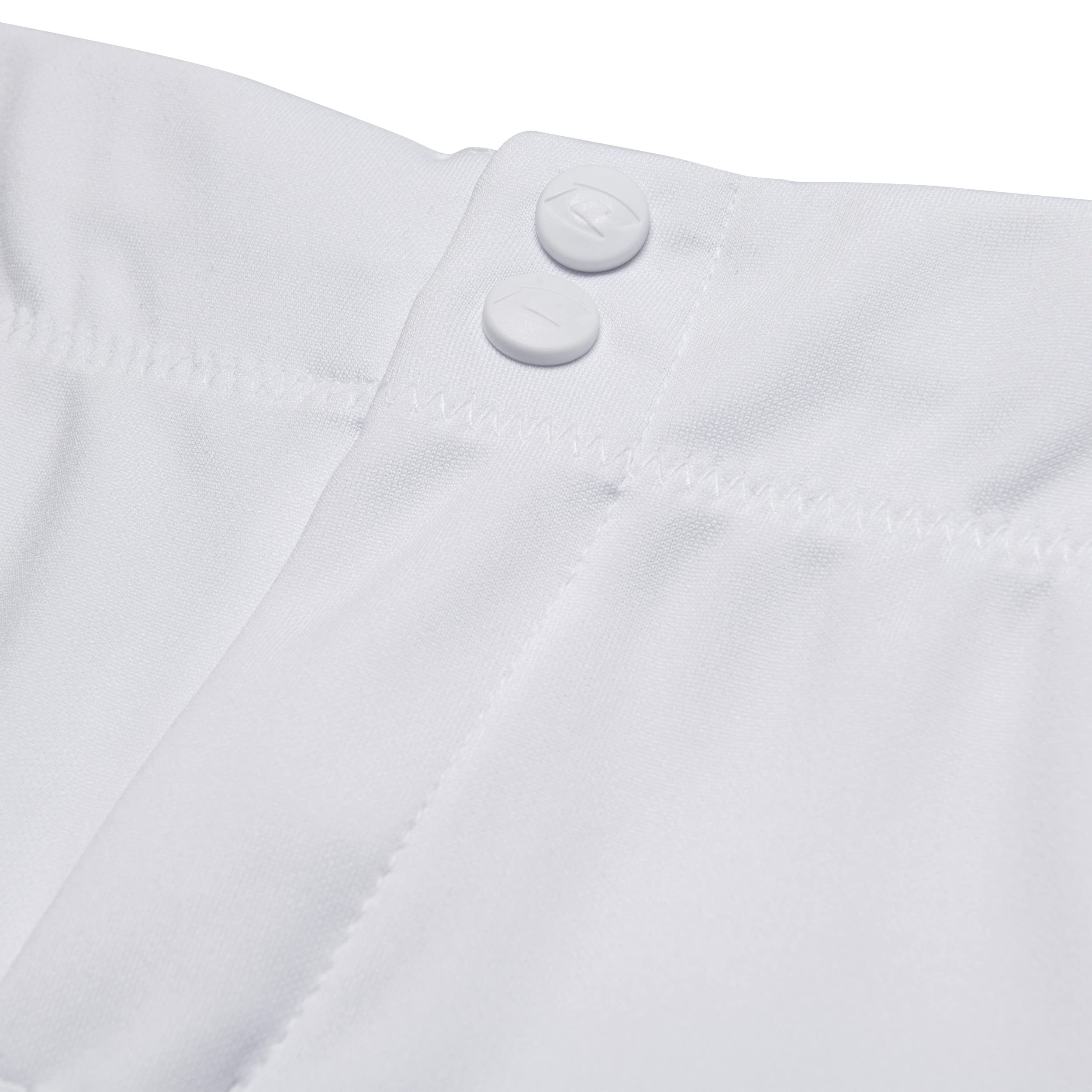 Champro Women's Standard Fireball Low-Rise Knicker-Style Fastpitch Softball Pants in Solid Color with Reinforced Knees, White, X