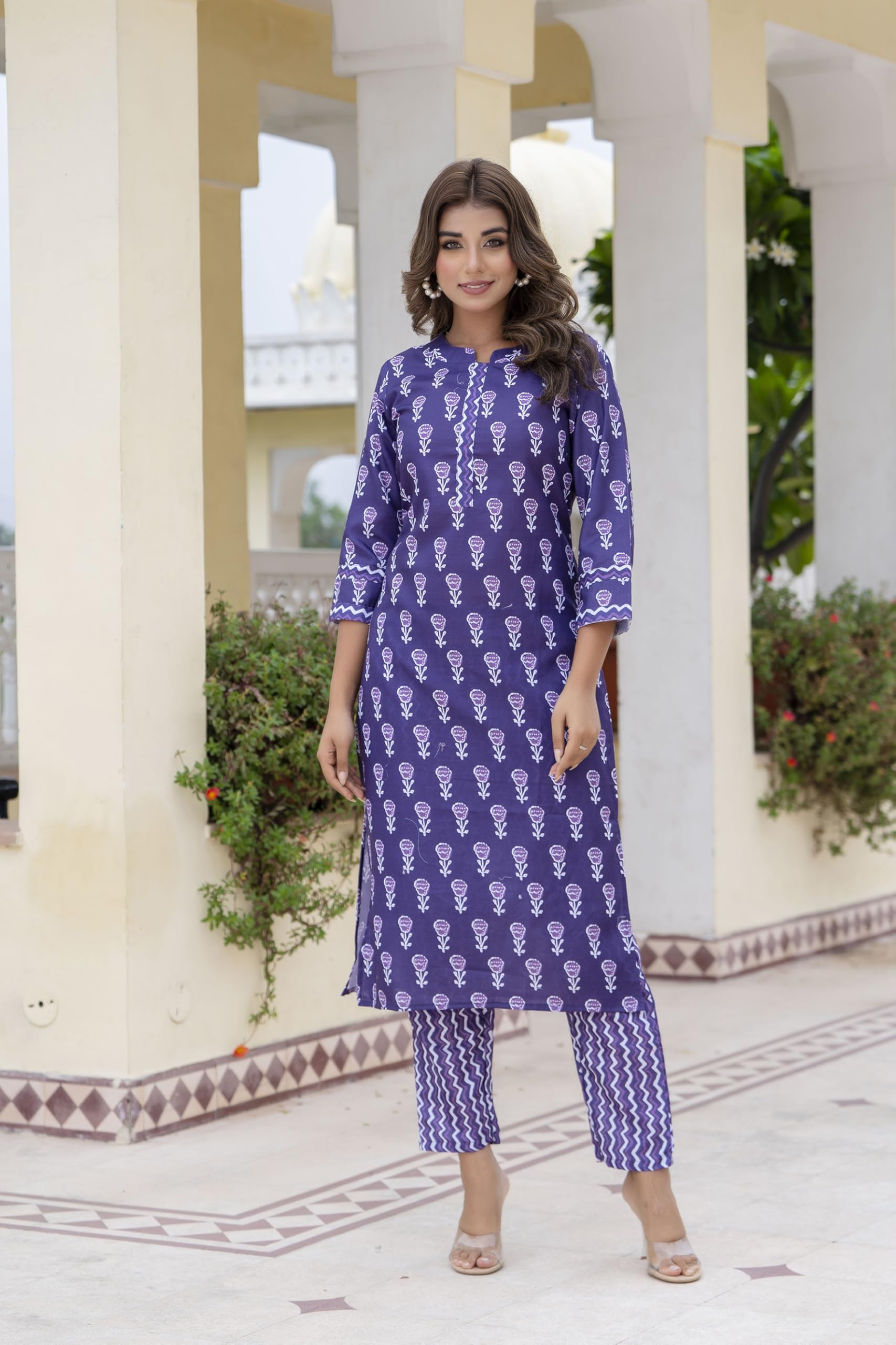 Yashika Regular Printed Cotton Blend Straight Kurta Pant Set-Elegant Ethnic Wear Ensemble Modern Women, Perfect For Any Occasion