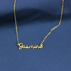 Name Necklace for Women 18K Gold Plated Stainless Steel Personalized Necklaces Birthday Christmas Gifts for Women Harper