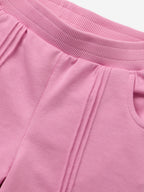 The Souled Store Solid Joggers: Rosy Pink Girls Drawstringed Regular Fit Cotton Joggers (2-8 Yrs)