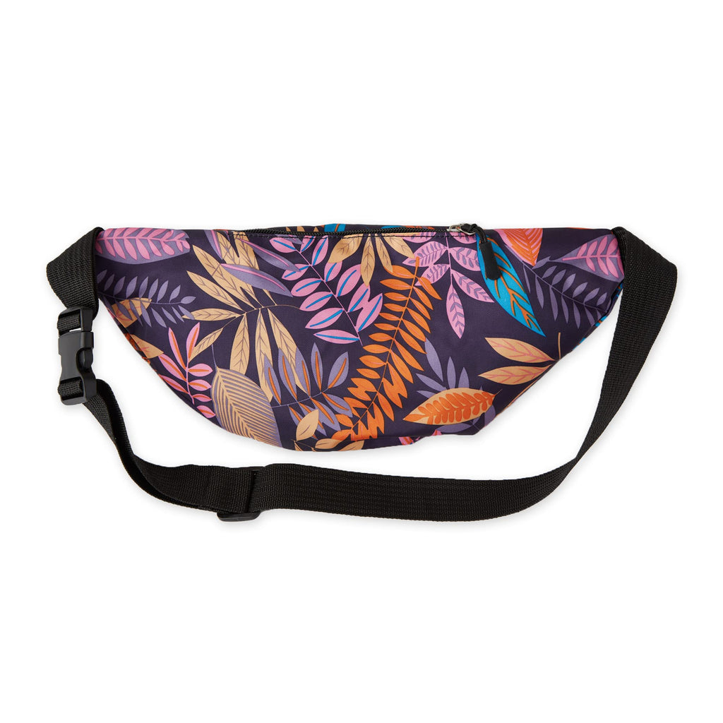 TROPICAL PRINT FANNY PACK - PURPLE