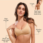 Main Title Enamor A055 Cotton Comfort Shaper With Detachable Straps T-Shirt Bra - Non-Padded, Wirefree & High Coverage