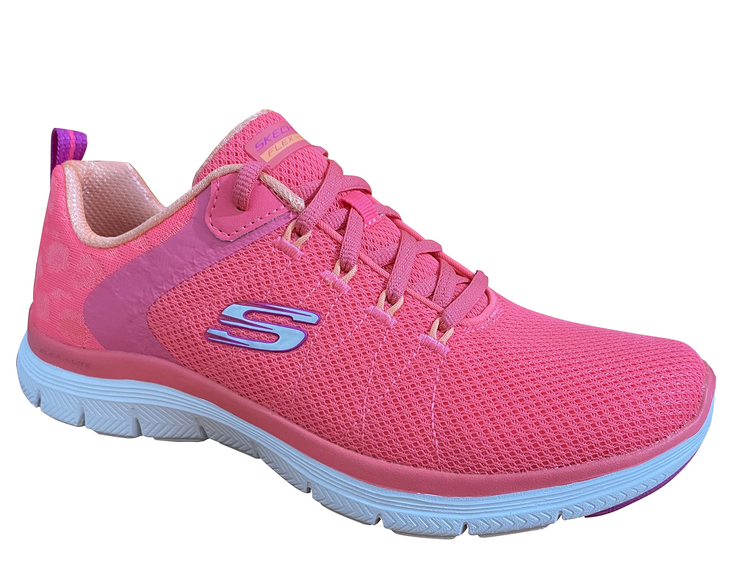 Skechers Women Flex Appeal 4.0 Elegant Ways Npmt Neon Casual Shoes