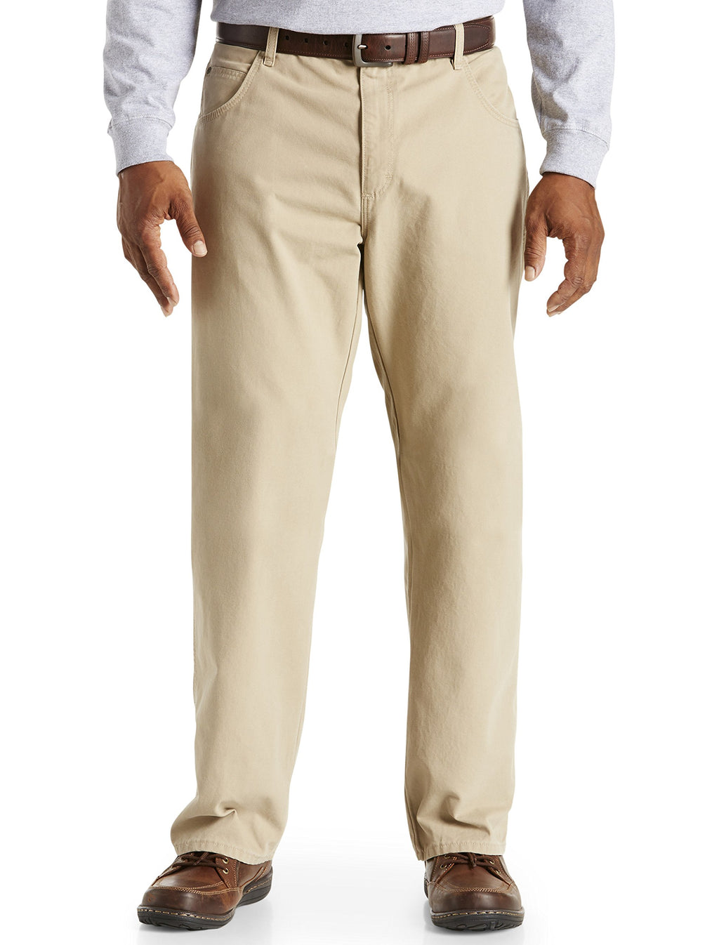 Wrangler Men's Rugged Wear Relaxed Fit Straight Leg Canvas Pant, Golden Khaki Canvas, 30x30