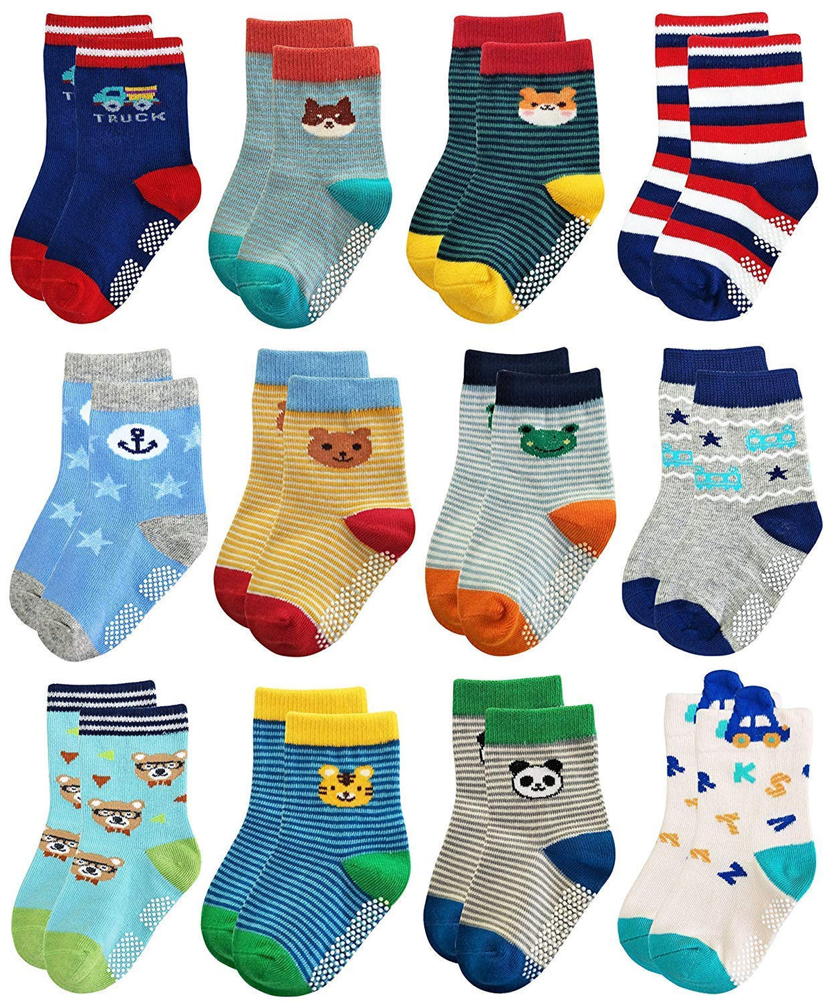 Trendy Dukaan Unique Ideas Baby BoyS Cotton Socks  Pack Of 4 (Multicolour) 18-24