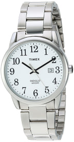 Timex Men's Easy Reader 38mm Watch - Silver-Tone Case White Dial with Silver-Tone Stainless Steel Bracelet