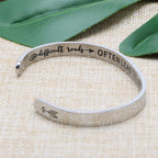 JoycuFF Difficult Roads Often Lead to Beautiful Destinations Inspirational Bracelets for Her Stainless Steel Jewelry Christmas B