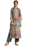 Libas Womens Printed Crepe Straight Kurta For Women Multicolour
