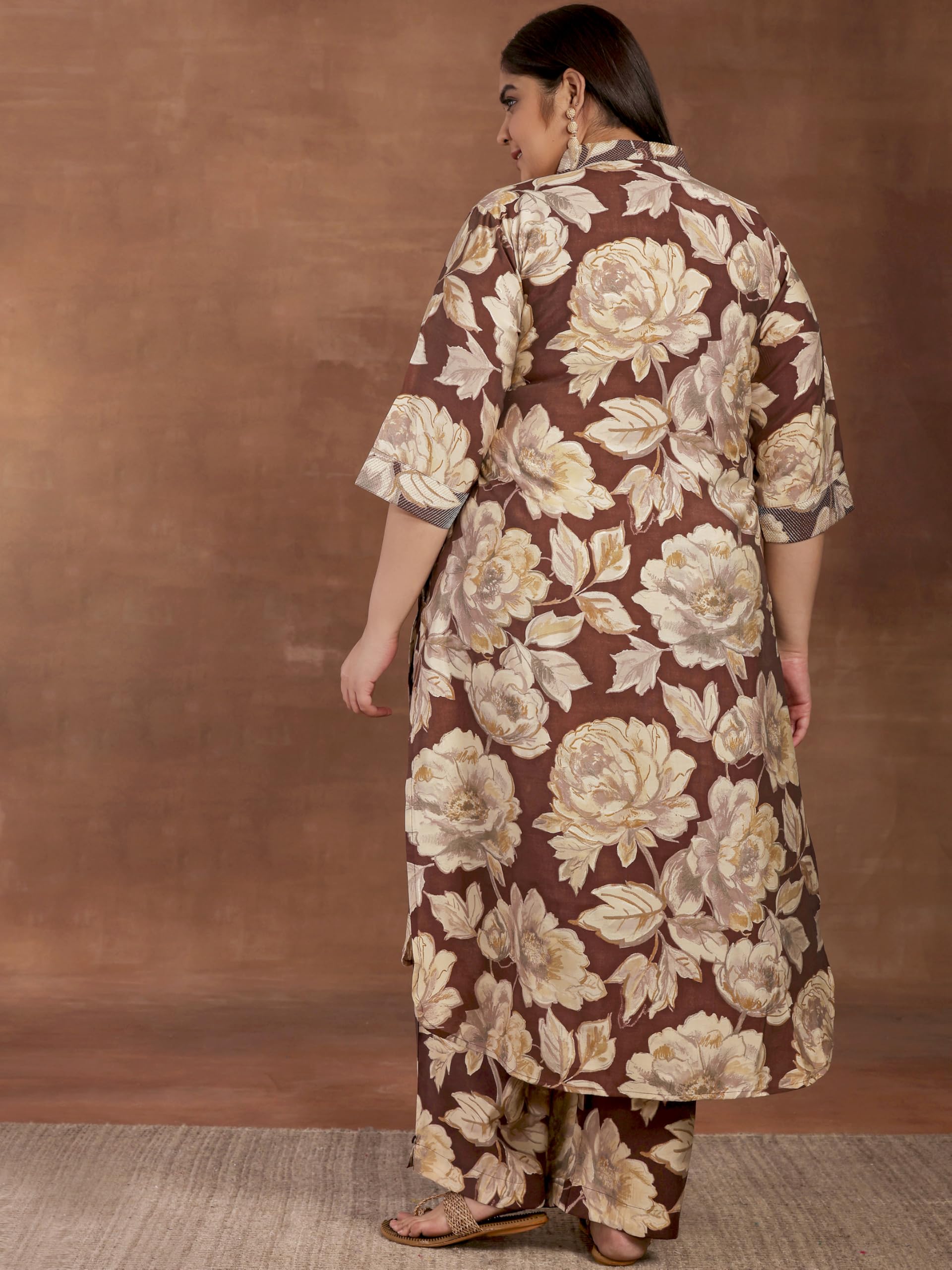 Extra Love By Libas Women'S Silk Blend Printed Co-Ords