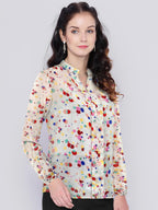 Toochki WomenS Polka Dots Regular Fit Shirt (Toochki198-Tp-N_Off White
