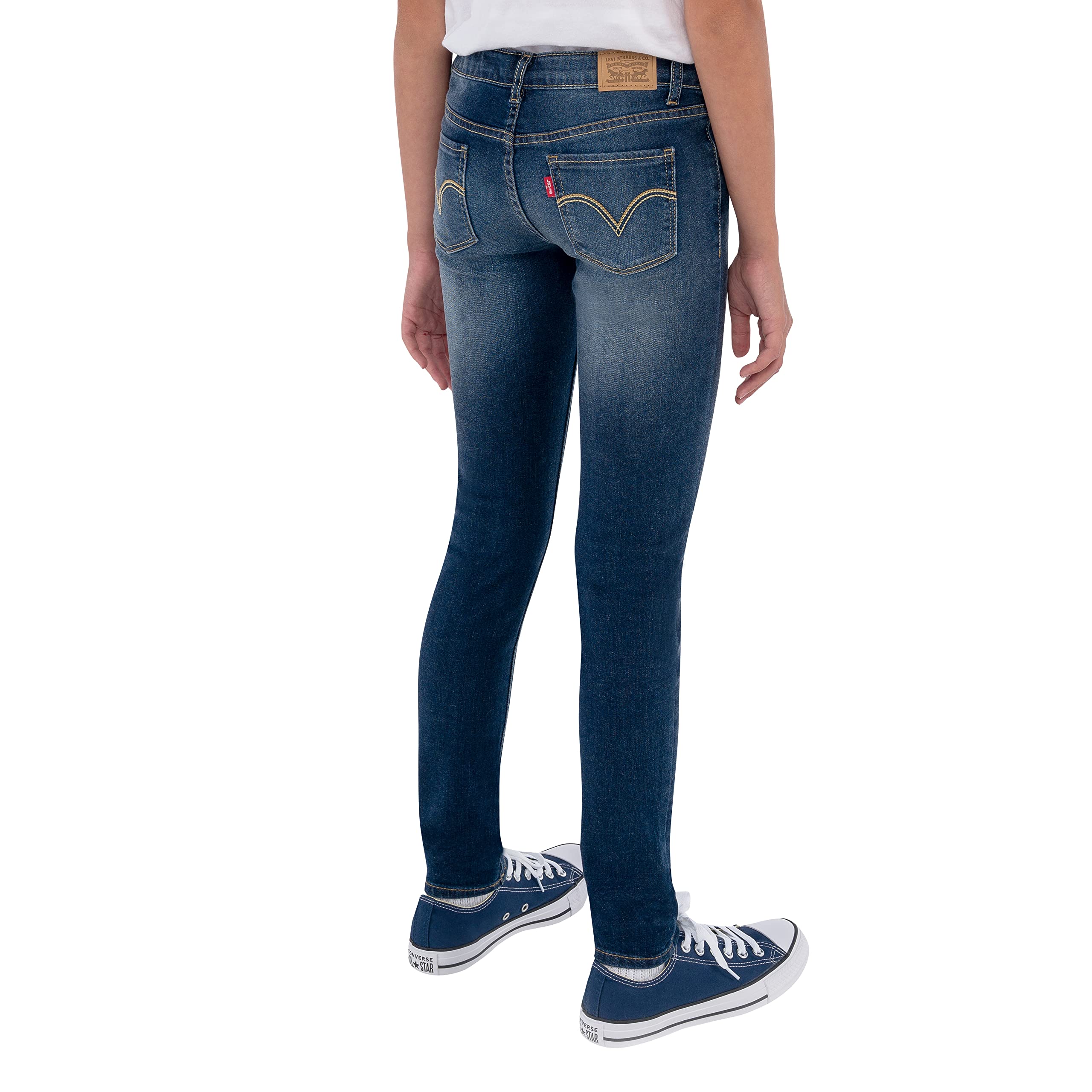 Levi's Big Girls' 710 Super Skinny Fit Classic Jeans, Blue Asphalt, 16