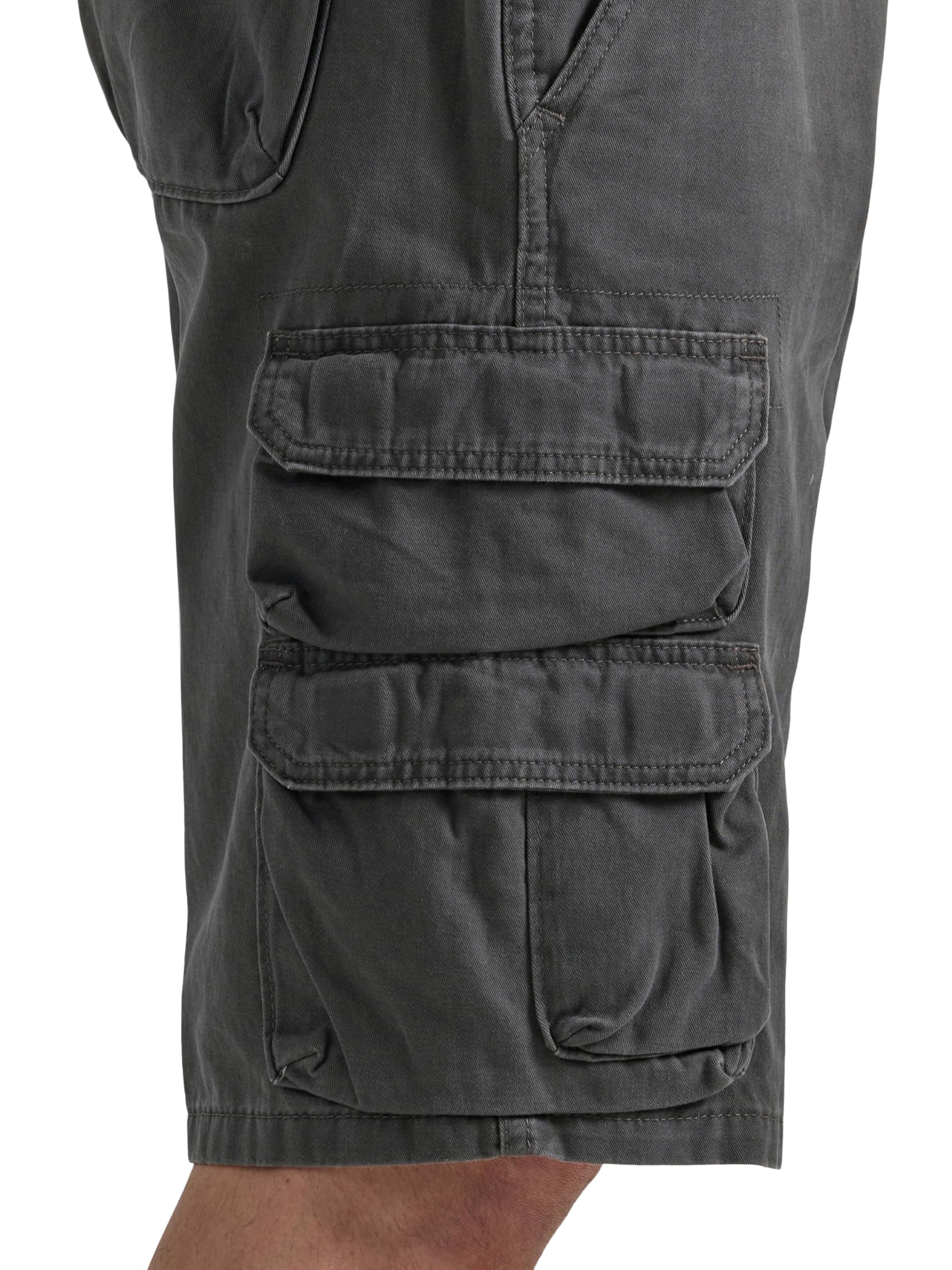 Wrangler Authentics Men's Big & Tall Premium Cargo Short (Bennard), Anthracite Twill, 44