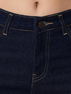 Kotty Women High Rise Cotton Lycra Regular Length Slim Fit Solid Jeans Jade Black