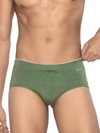 XYXX Mens Modal Regular Solid Briefs (Pack of 2) (XY_MR1_BRF_01_2_3_ICY Grey, Olive Green