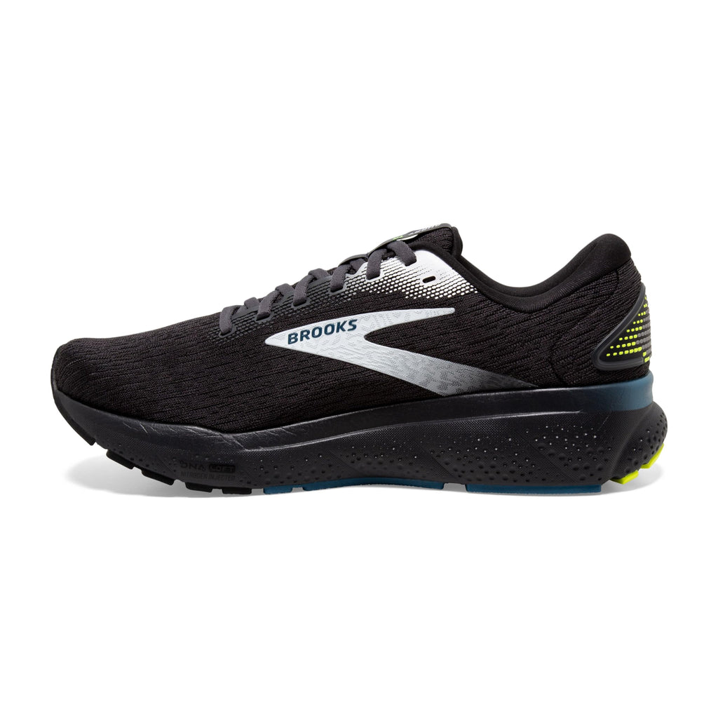 Brooks Mens Ghost 16 Neutral Running Shoe - Black/Ebony/Blue - 10 Medium