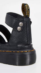 Dr. Martens Women's Clarissa II Quad Sandals, Black, 6 Medium US
