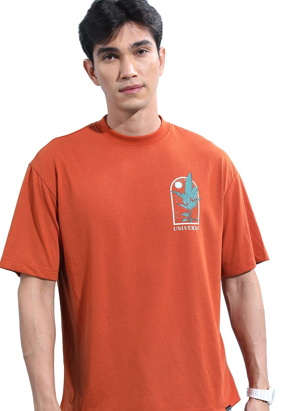 Ketch MenS Oversized Fit T-Shirt (Khts000576_Rust