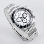 Sugess S418-2.002.S Chrono Racing Genuine Ceramic Bezel High Beat 41 Jewels SL4801 Chronograph Mens Watch, SILVER