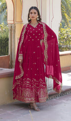 Wedani Georgette Embroidered Anarkali Gown For Women