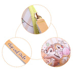 FINEX 2 pcs Set Chip n Dale PU Leather ONE Cosmetic Bag Make up Organizer + ONE Coin Purse with Straps