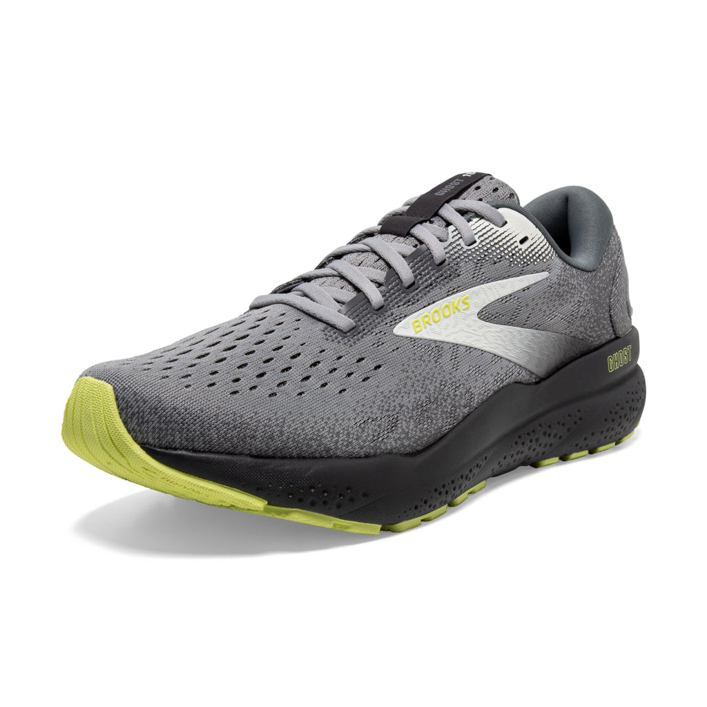Brooks Mens Ghost 16 Neutral Running Shoe - Primer/Grey/Lime - 15 Wide