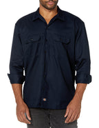 Dickies Mens Big-Tall Long Sleeve Work Shirt, Dark Navy,3XL