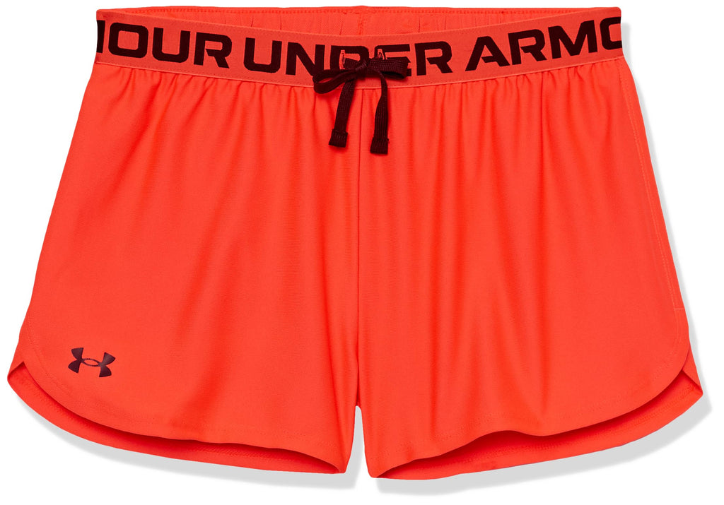 Under Armour Girls Play Up Solid Shorts, (628) Beta / / Dark Maroon, Youth Large
