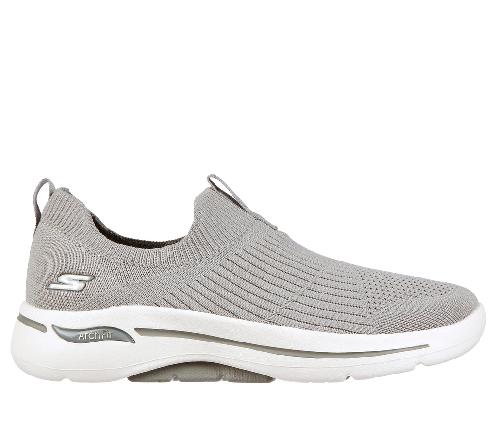 Skechers Women's Go Walk Arch Fit Iconic Sneaker, Grey, 9.5