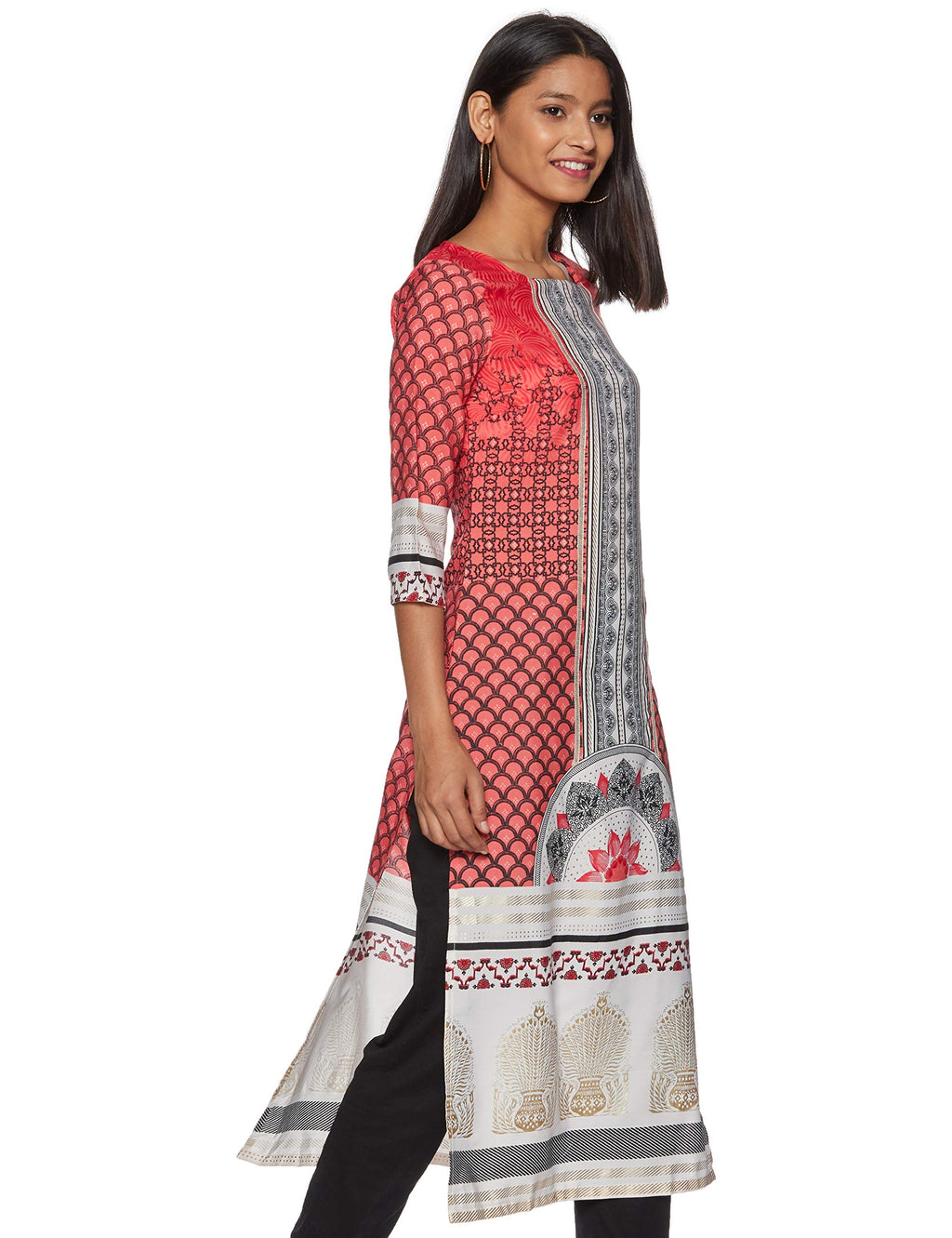 W For Woman Women Crepe Straight Regular Kurta