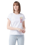 Miss Chase WomenS Cotton Round Neck Short Sleeves Graphic Print Basic T-Shirt