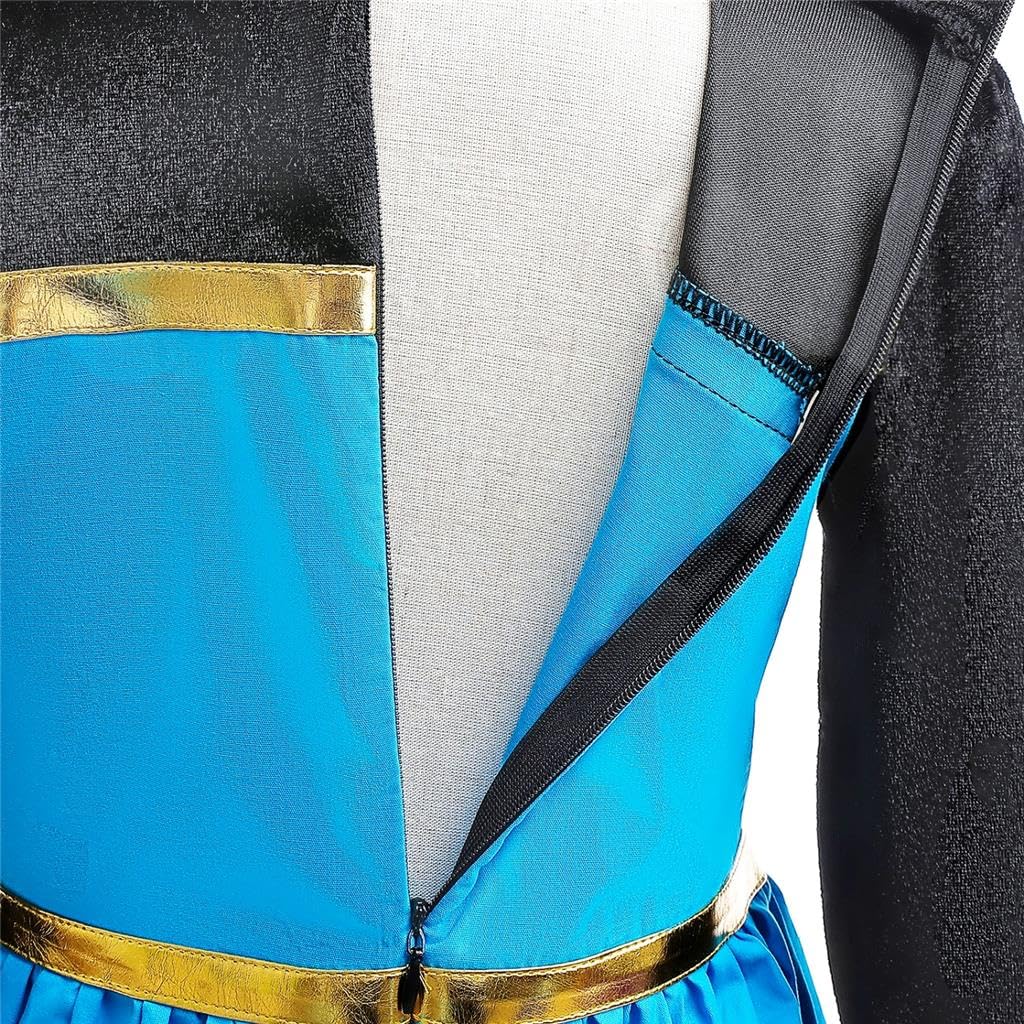 Dressy Daisy Baby Toddler Girls Ice Princess Snow Queen Coronation Dress Up Costume with Cape Halloween Christmas Party Outfit S