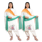 Fabme Women'S Tricolor/Tiranga Dupatta For Republic Day (Pack Of 2)