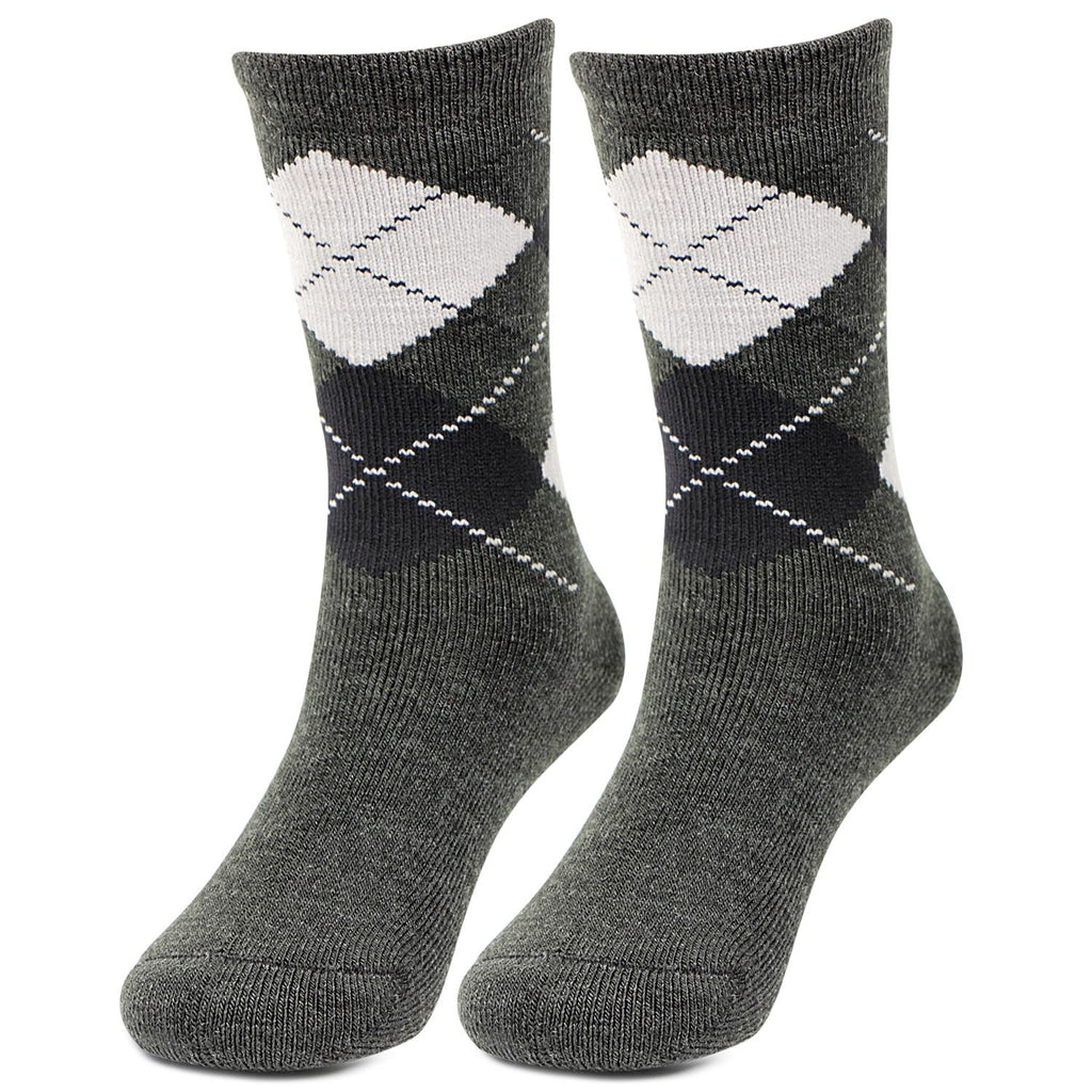 Bonjour Argyle Pattern Full Length Woolen Socks for Kids- Pack Of 2