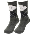 Bonjour Argyle Pattern Full Length Woolen Socks for Kids- Pack Of 2