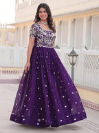 Fashion Basket Pink Anarkali Kurta Set with Embroidered Work for Women