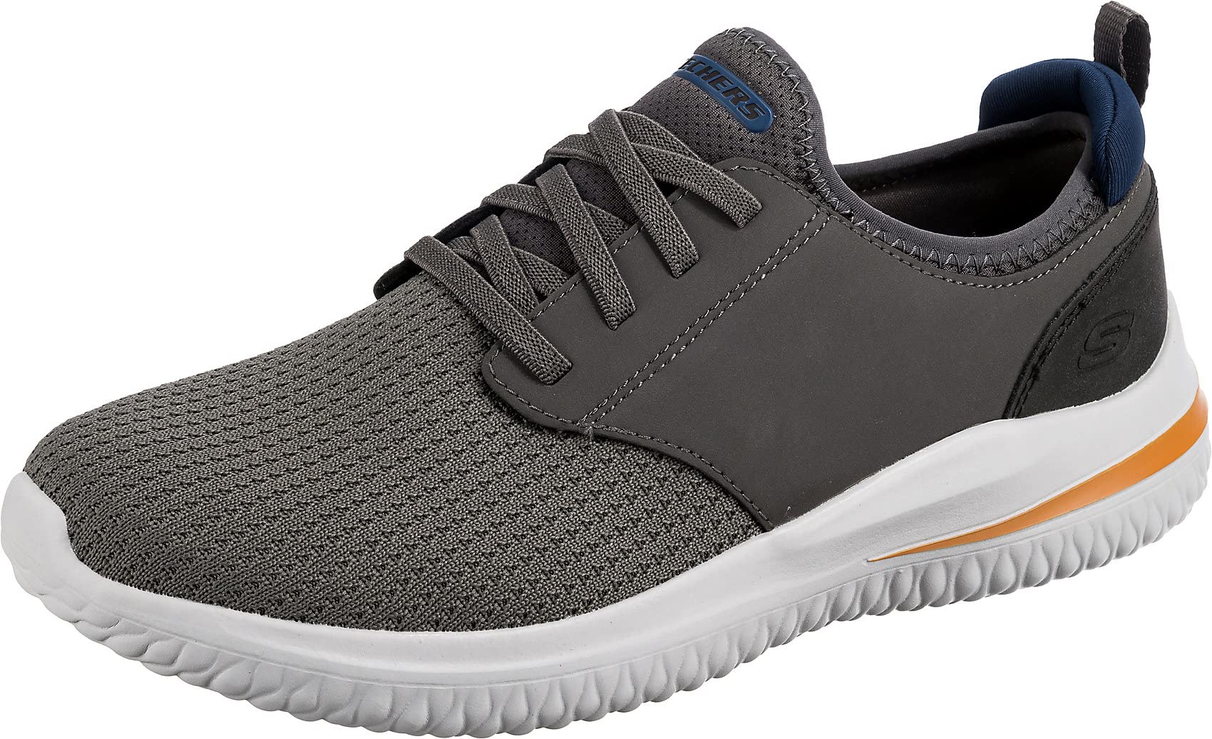 Skechers Men Usa Delson 3.0 Round Toe Bungee Lace Slip-On Casual Shoes