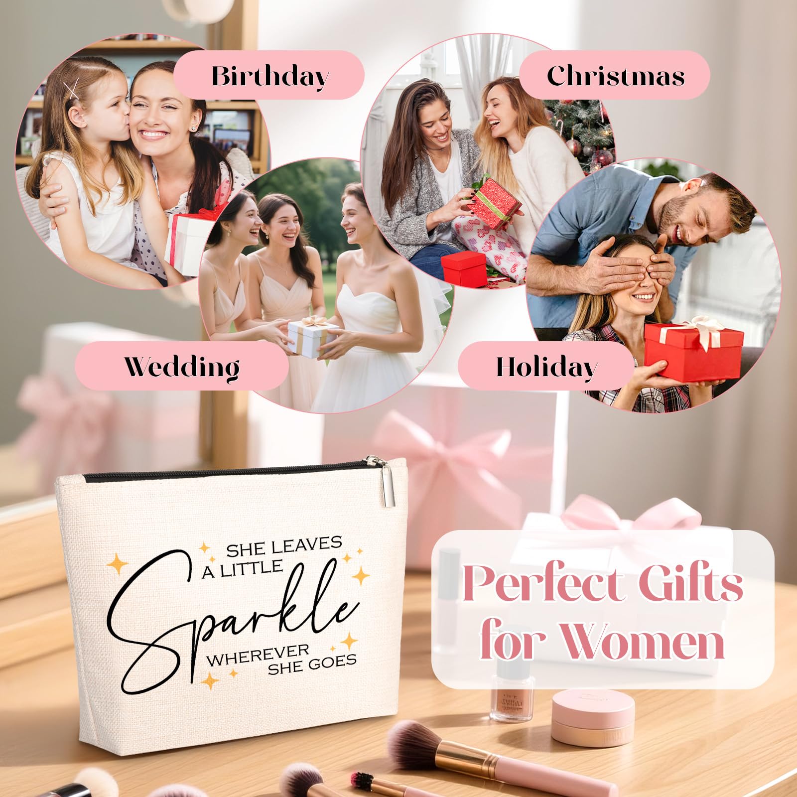 Inspirational Quote Gift for Women -Birthday Graduation Gift for Best Friend Sister -Resign Retirement Gift for Coworker -Makeup