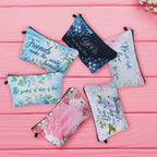 6 Pieces Makeup Bag Toiletry Pouch Waterproof Cosmetic Bag with Mandala Flowers Llama Sloth Unicorn Patterns, 6 Styles (Floral S