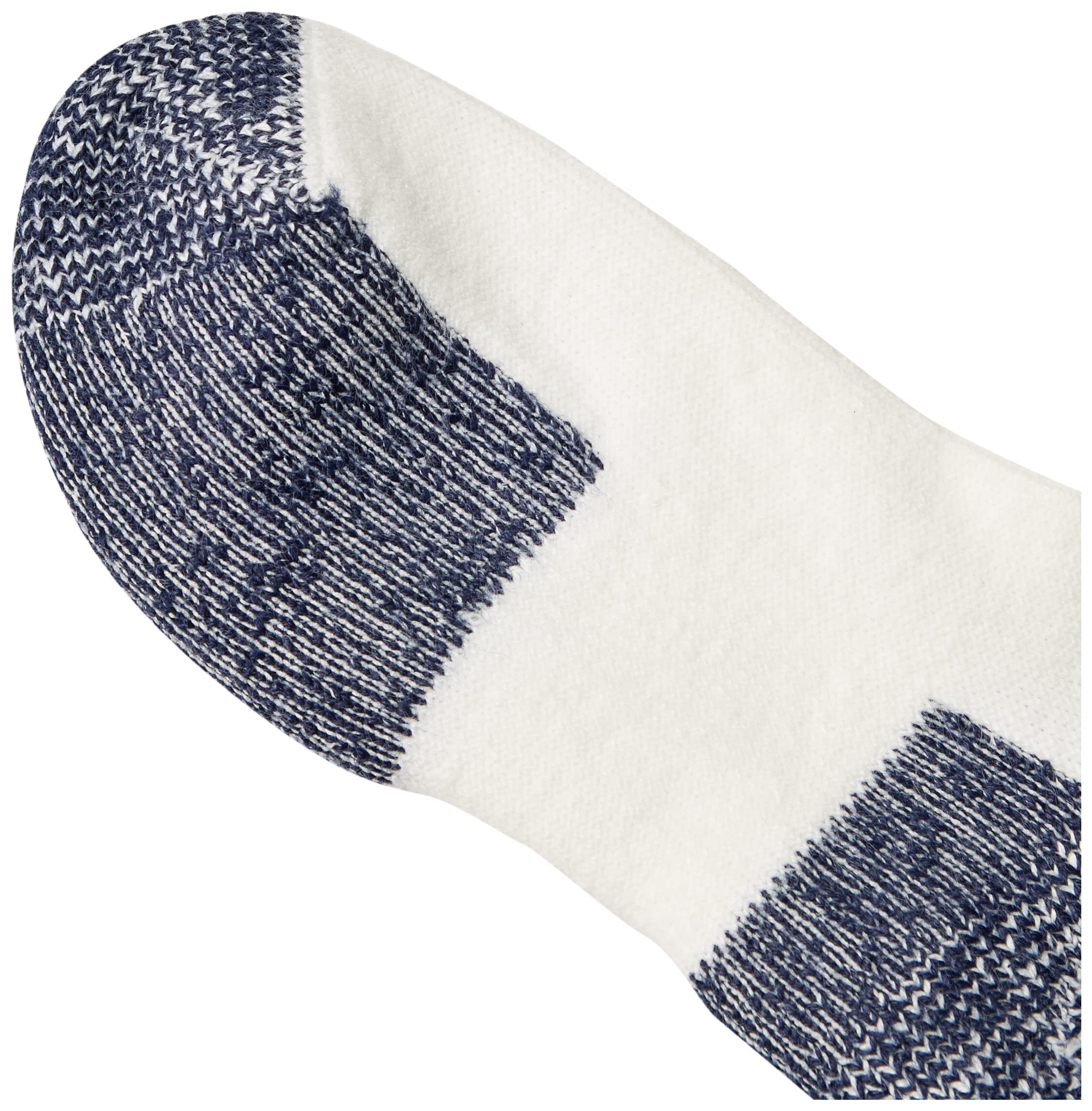Thorlos Unisex Thick Padded Running Low Cut Sock- White Navy- Large