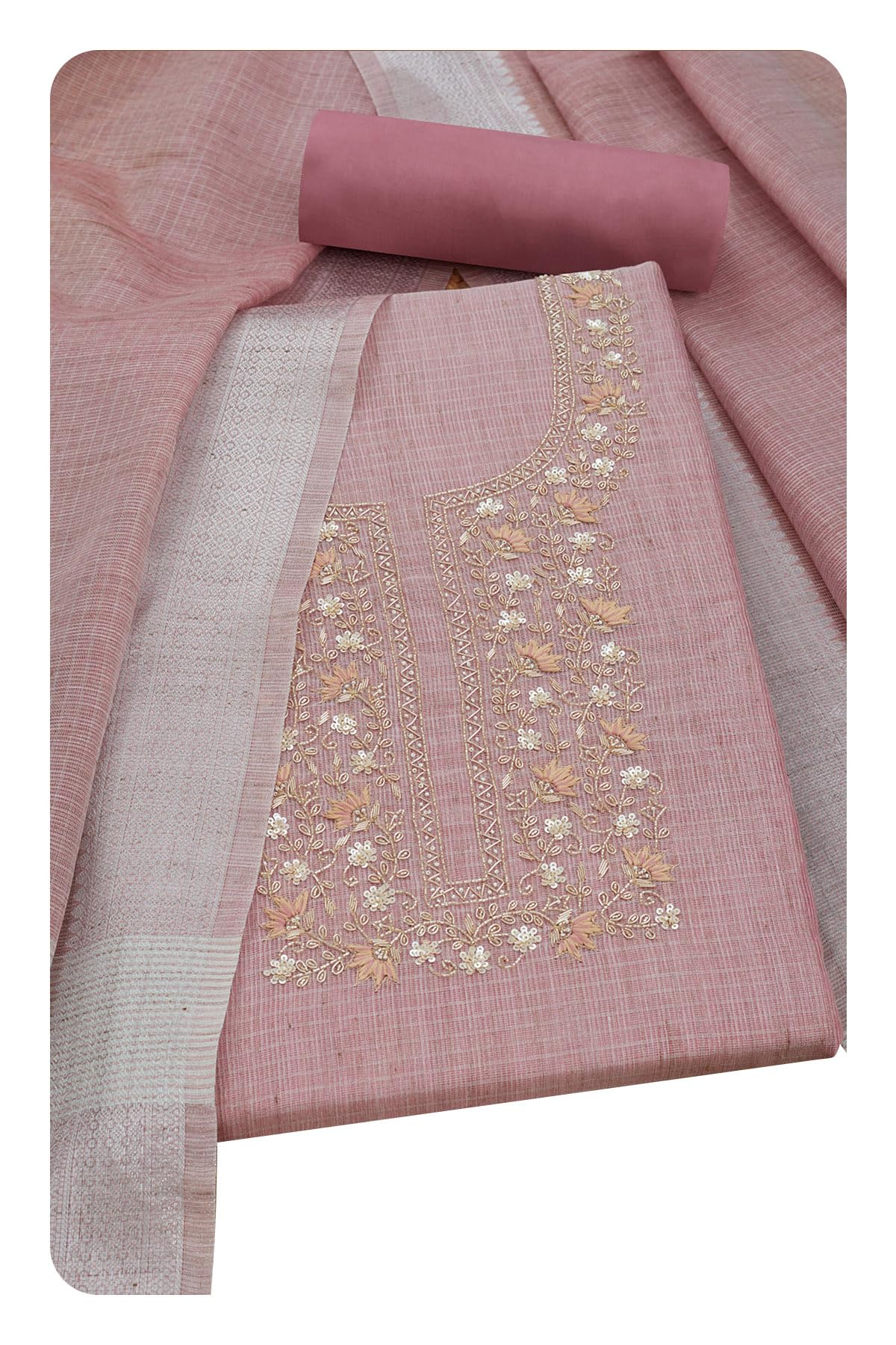 Soch Women Kota Embroidered Unstitch Dress Material with Cutdana