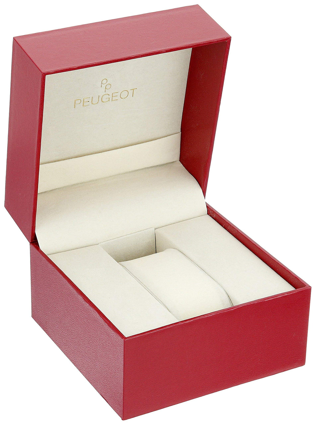 Peugeot 14K Gold Plated Diamond Luxury Dress Watch with Fluted Bezel and Calendar