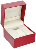 Peugeot 14K Gold Plated Diamond Luxury Dress Watch with Fluted Bezel and Calendar